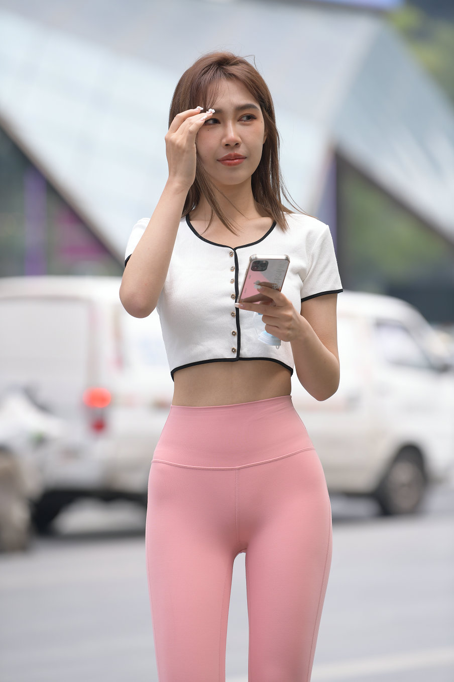图片[2]-街拍粉色瑜伽裤女孩J2900 645P1V-20.7GB-靓街拍