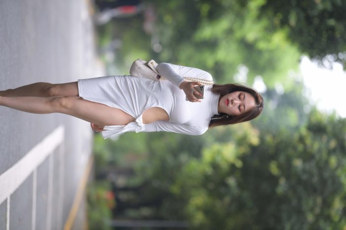 非常精致的侧边裙姑娘，忒好看了！【299P】00017-靓街拍