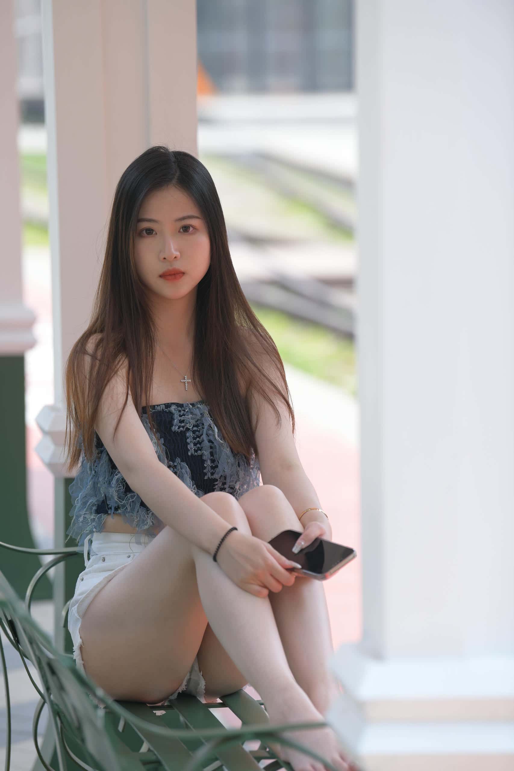 图片[1]-特别清纯的热裤姑娘，忒好看了【770P】F6241-靓街拍