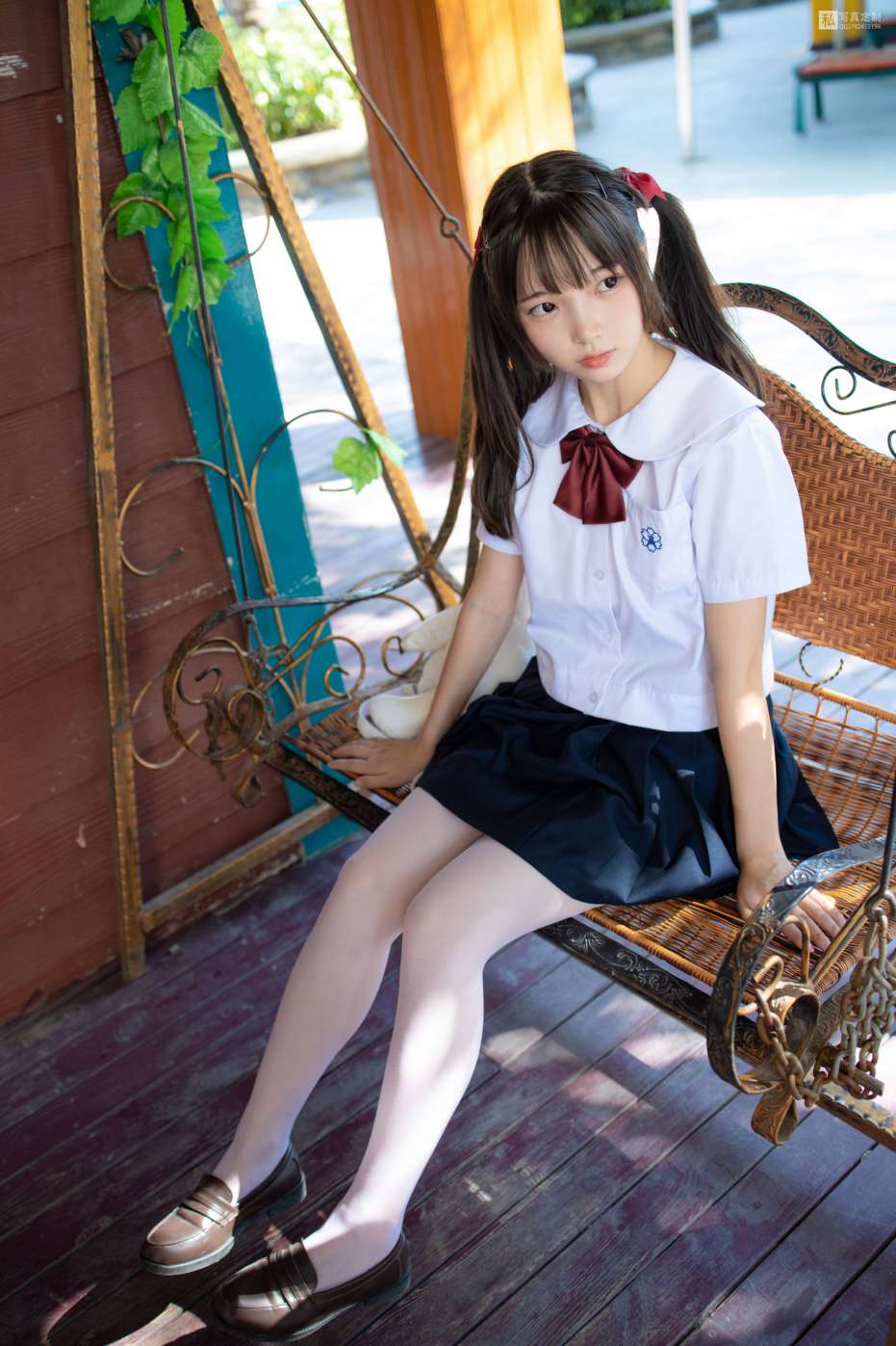 图片[3]-眼神好清澈的双马尾白丝女孩【75P】20019-靓街拍