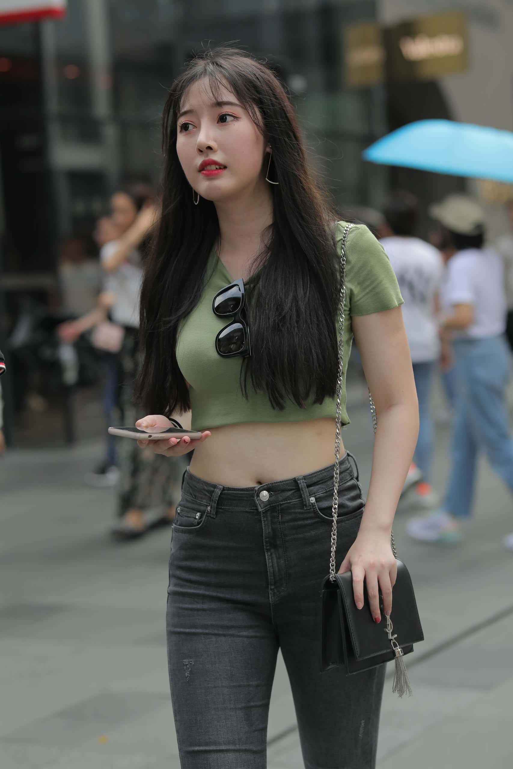 图片[1]-甜美靓丽牛仔裤女孩 【106P】J4144-靓街拍