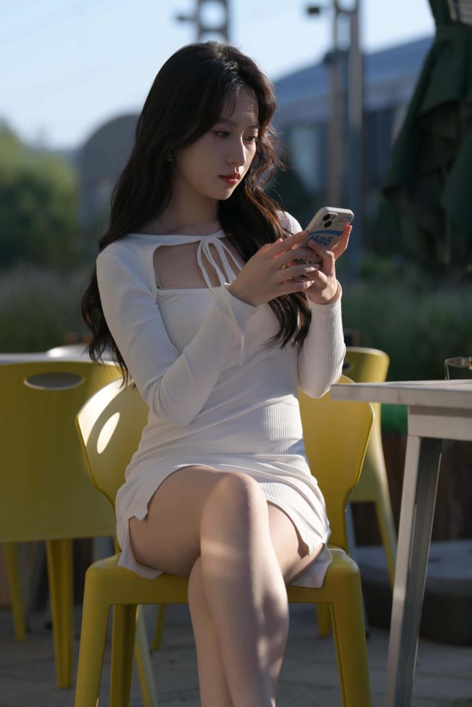 好仙的白裙姑娘【637P】J8290-靓街拍